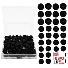 60PCS Earbuds Replacement Tips Silicone, Ear Bud Replacement Pieces Black