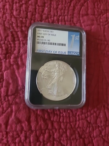 2017-P Silver Eagle $1 First Day of Issue NGC MS-70  RED CORE LOT OF 16