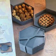 Piatto Bakery Box Cake Cookies Cup Cakes Pies Carrying Box Baked Goods Storage