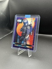 Jango Fett 2025 Topps Star Wars Smugglers Outpost FINEST PURPLE LAZER /75 #F-65