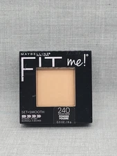 Maybelline New York Fit Me Set + Smooth Powder Foundation 240 Golden Beige .3 Oz