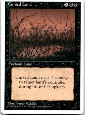 MTG Cursed Land Fourth Edition 4ED #127 uncommon LP $SALE$!