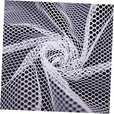 62 X 59 Inch White Mesh Fabric Slightly Stretchy for Sewing Projects, Shopping