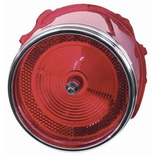 Tail Light Lens Wchrome Rim Red Assembly For 1965 Chevy Bel Air Biscayne Impala