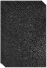 Black Shiny EVA Glitter Foam Sheet 11.8 x 7.9 Inch 2mm Thick Sparkle EVA Glitter