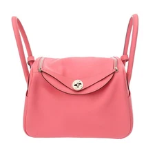 HERMES Lindy 26 Rose Azalee Women Shoulder Bag