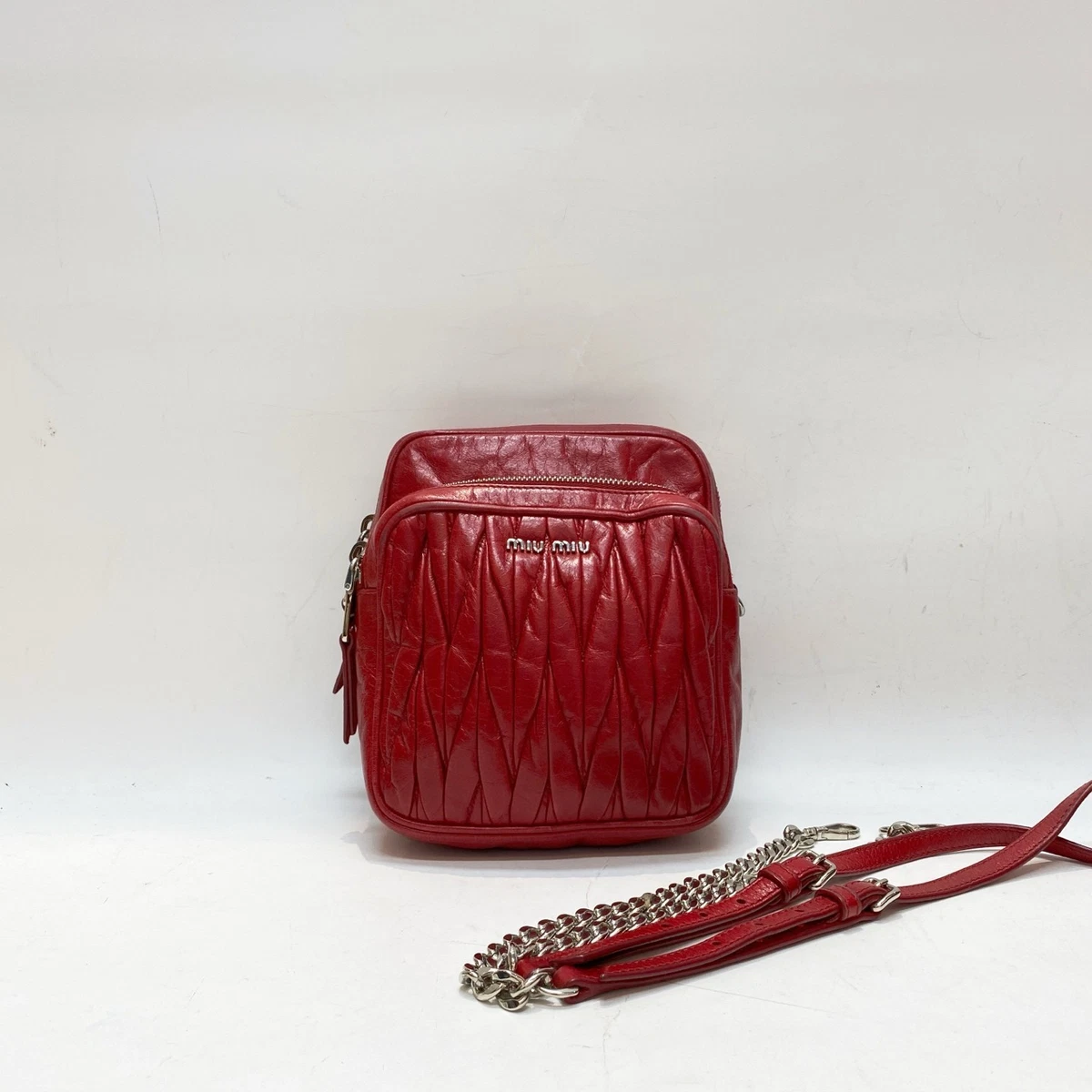 Miu Miu Zip Leather Exterior Bags & Handbags for Women for sale | eBay
