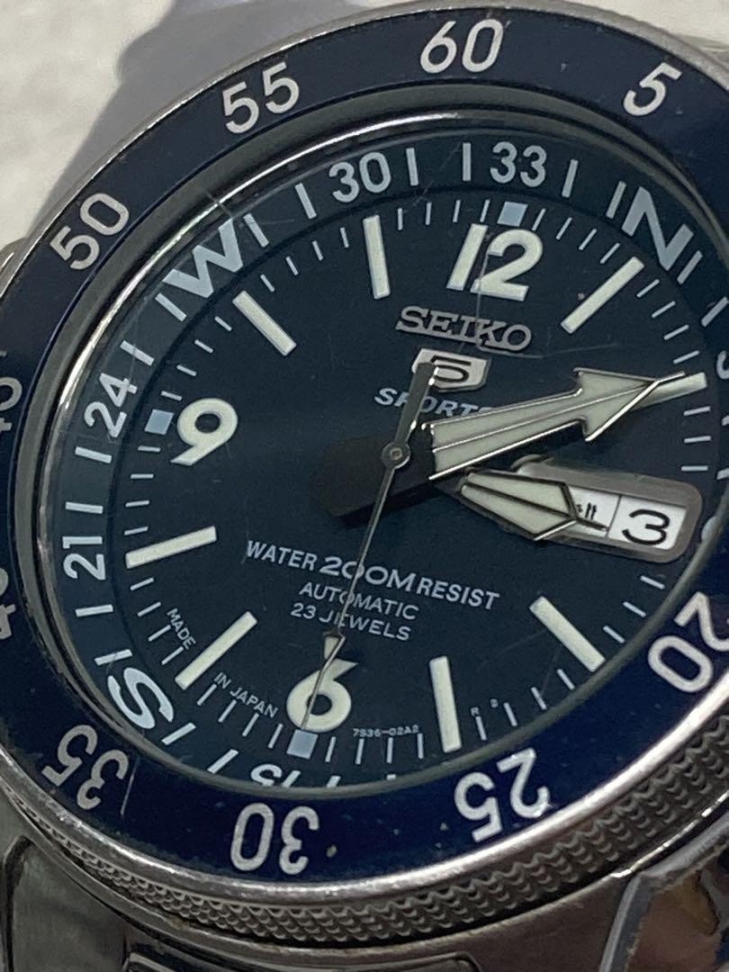 Seiko 5 Sports Blue Atlas Automatic Watch 7S36 01E0 Overseas Japan