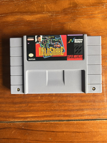 AUTHENTIC WILDSNAKE SUPER NINTENDO SNES VIDEO GAME WILD SNAKE - Picture 1 of 2