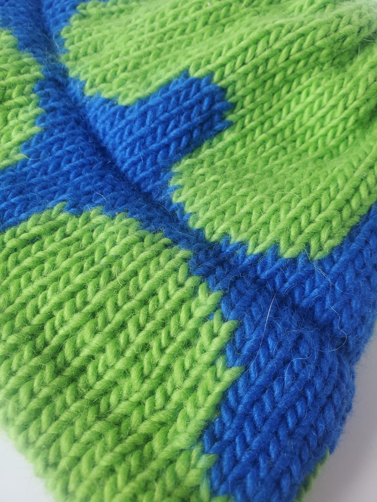 BK x Bailey Goldberg Bare Knuckle Star Beanie Lime/Royal Handmade In NY One Size