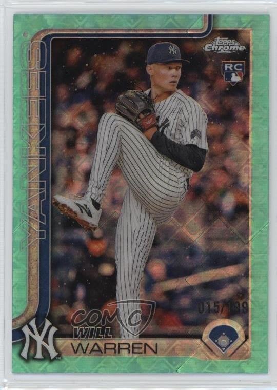 2025 Topps Chrome Logofractor Edition Aqua Refractor /199 Will Warren #81 00g3
