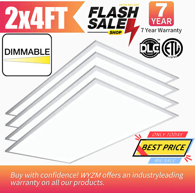 2x4 FT LED Flat Panel Light 75Watt 7800 Lumens, 5000K Drop Ceiling Office Lights