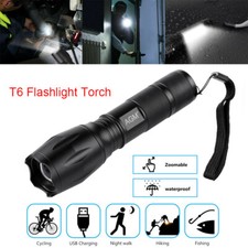 Tactical Police 50000LM CREE XM-L T6 LED 5Modalità 18650 Torcia Batteria e Caricabatterie