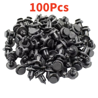 Hood Fender Push 10mm Plastic Rivets Retainer Fasteners 100Pcs  Bumper Clips