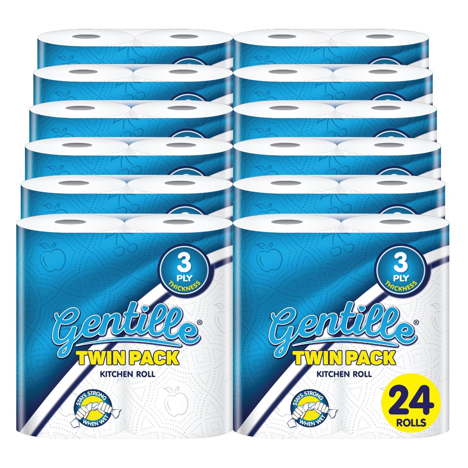 Kitchen Roll Gentille Twin 3PLY  Wholesale Pallet 540 Packs Bulk Buy Retail
