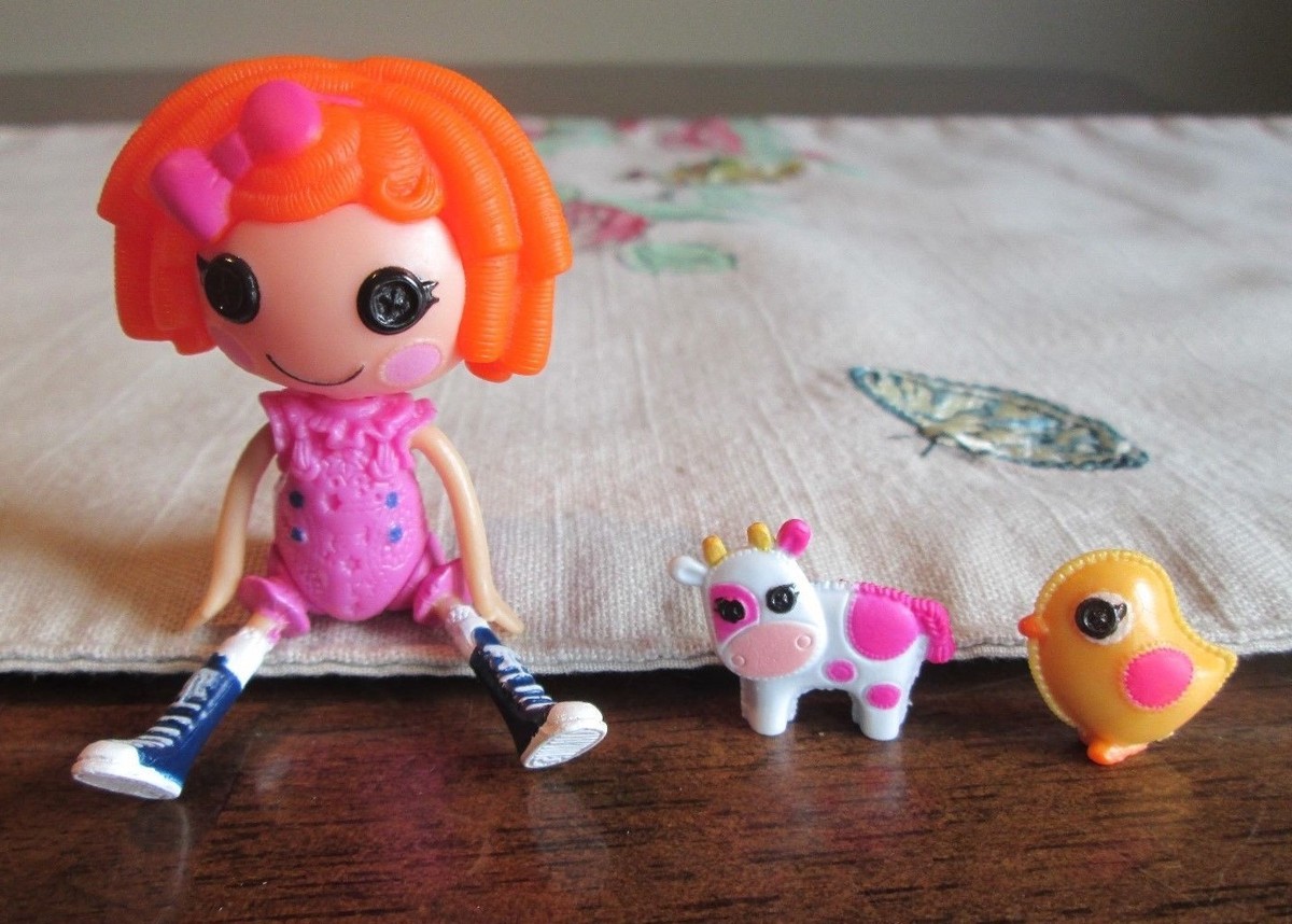 Lalaloopsy MINI Sunny Side Up PINK Cow Chick Carry Along
