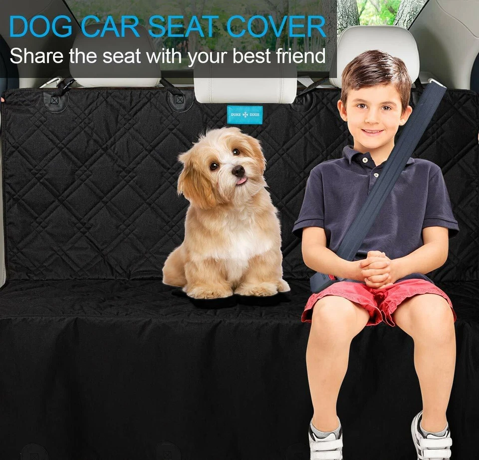 Dog Seat Cover Hammock for Back Seat Durable Waterproof Car Truck Suv Seatbelt - Image 3 of 4