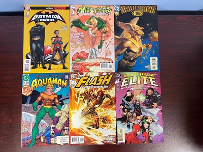DC LOT OF #1'S BATMAN & ROBIN FLASH JLA HAWKMAN,GREEN ARROW  AQUAMAN LOT OF 6