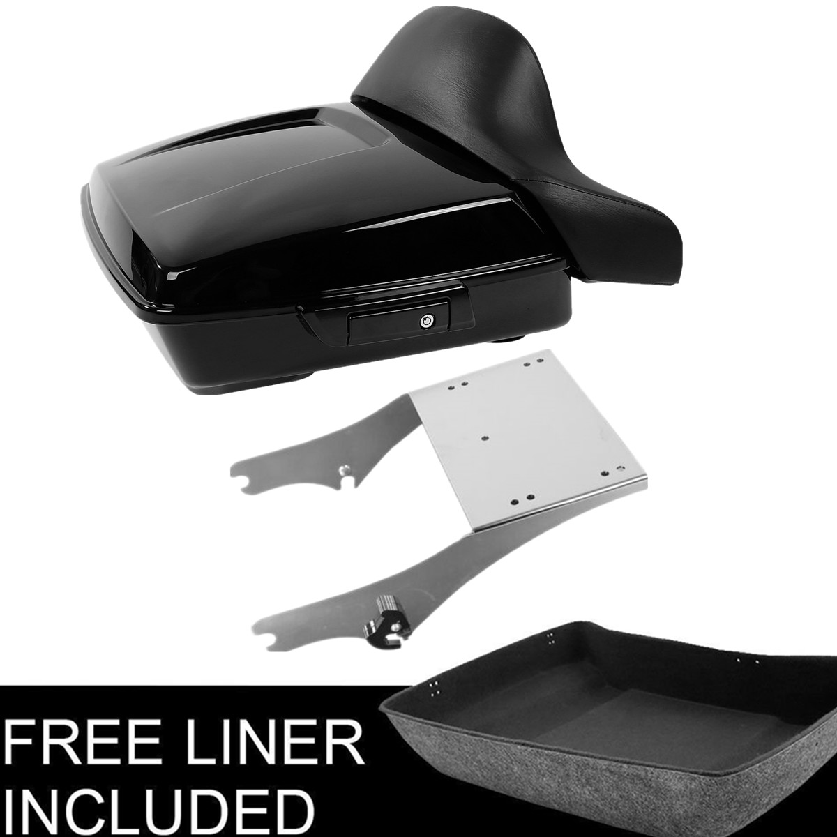 Chopped Trunk Pad Mount Rack Fit For Harley Touring FLHT 97-08 98
