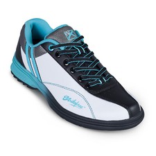 KR Strikeforce Starr White/Black/Teal Womens RH Wide Width Bowling Shoes