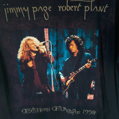 10DAYS／Jimmy Page Robert Plant VTG Jimmy Page Robert Plant T-shirt Tour Led Zeppelin XL 98