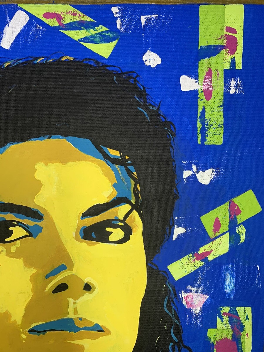 Michael Jackson MJ King Of Pop Art Painting Hand Painted Music Pop