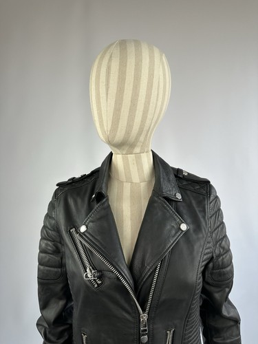 BODA Skins Women Kay Michaels Leather Jacket Silver Hardware Size M US 6 - Picture 2 of 23