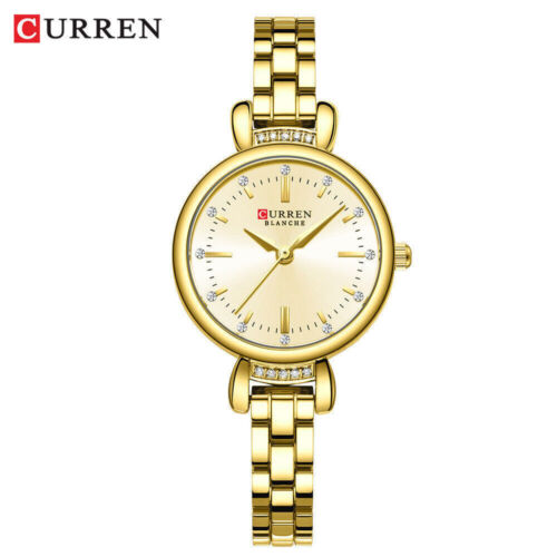 CURREN Women Analog Watch Elegant Rhinestone Steel Girls Wristwatch Female Watch - Picture 15 of 19
