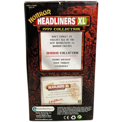 Horror Headliners XL Nightmare on Elm Street Freddy Krueger Figure 1999 Equity - Picture 4 of 6