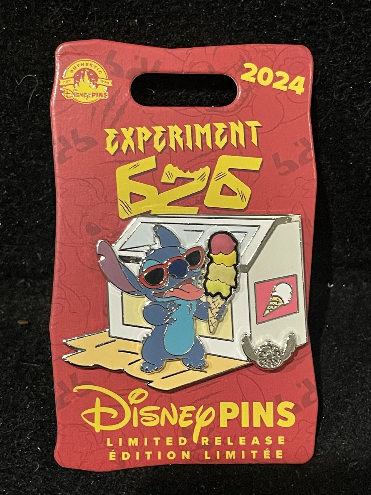 Disney Stitch 626 Day 2024 Stitch Ice Cream Pin LR Pin In Hand