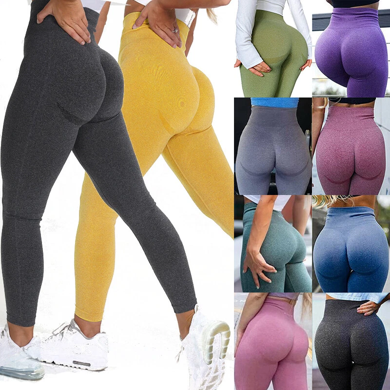 High Waisted Leggings for Women Solid Butt Lift Yoga Pants Jogger