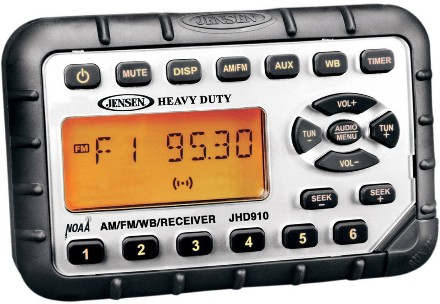 Jensen Heavy Duty JHD910 Mini Waterproof AM/FM/WB Radio, NOAA