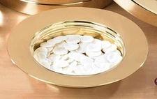 COMMUNION TRAY-STACKING BREAD PLATE-BRASS