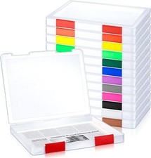 12 Pcs Paper Storage Portable Scrapbook Box with 12.4 x 9.8 x 1.18 In