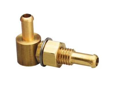 Tempo Marine 120010 209BHF 3/8  to 3/8  I.D. 90° Brass Bulkhead Fitting