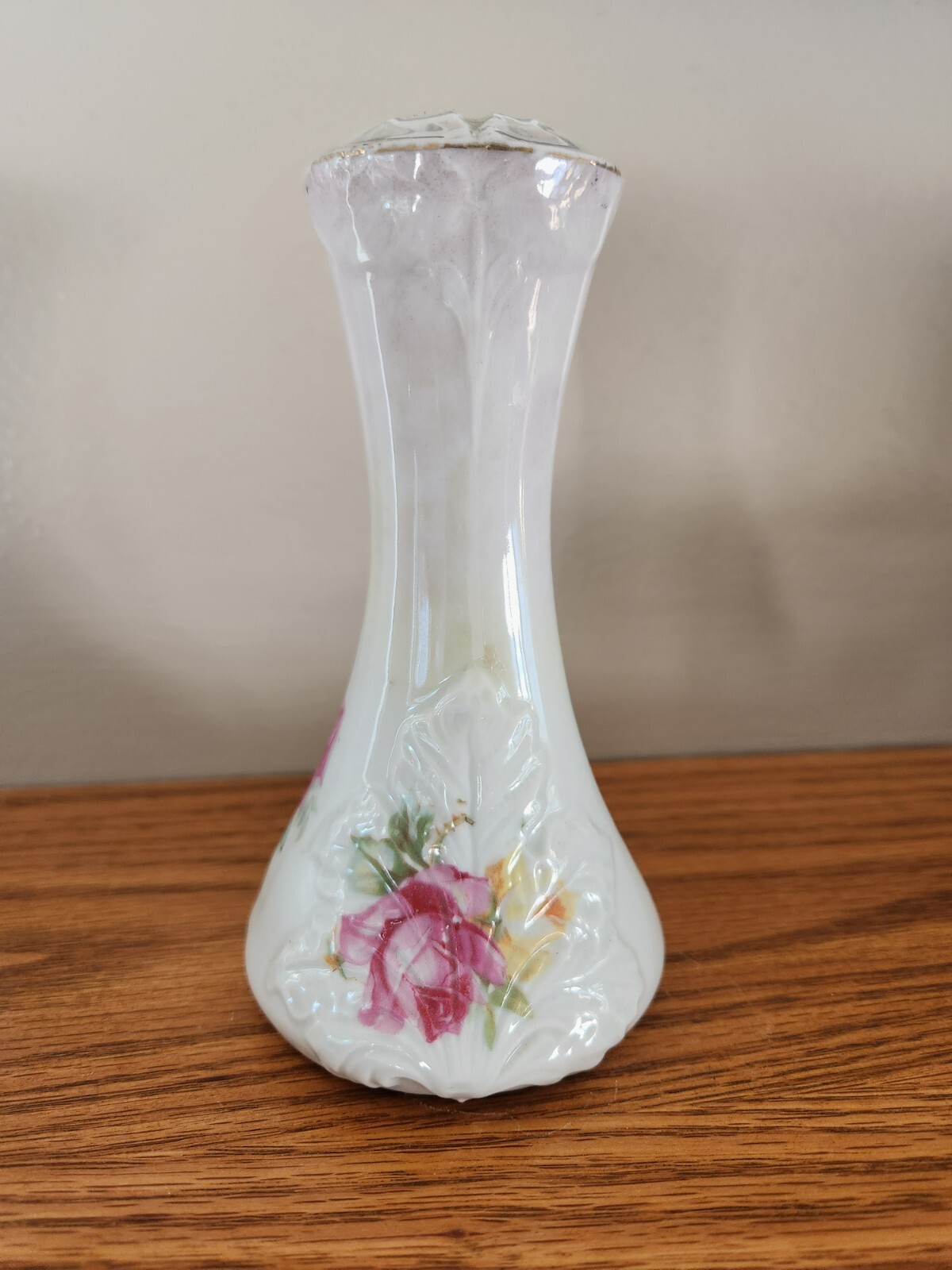 Antique hand-painted porcelain hat pin holder 1880-1920-image