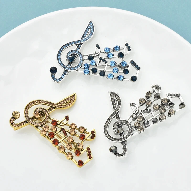 Music Note Brooches for Women Pins Music Party Banquet Gift Accessories Hot Sale - Imagem 4 de 4