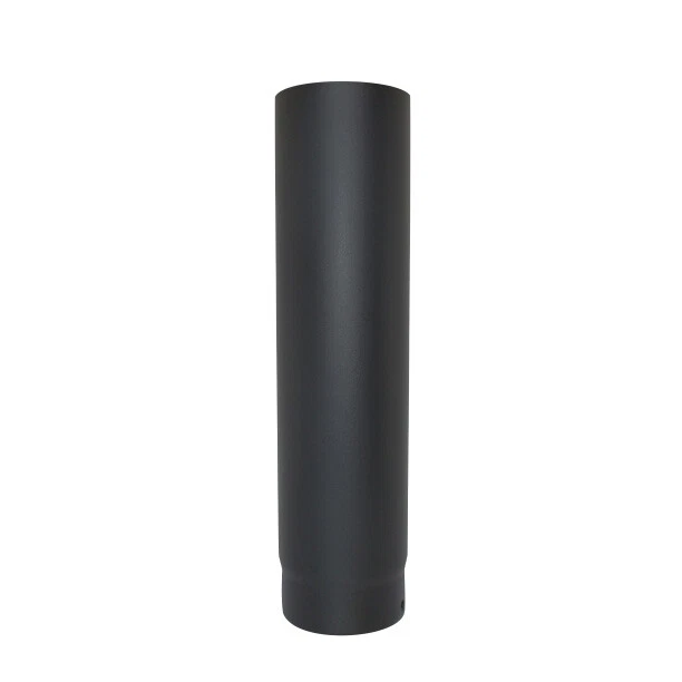 Vitreous Enamel Flue Pipe Single Wall Wood Multifuel Stoves Matt Black 5" 125mm - Image 4 of 4
