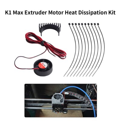 For Creality K1/K1 MAX Stepper Motor 3D Printer Extruder Heat Sink Cooling Fan