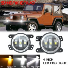 Pair 4 Inch Round Led Fog Lights Halo Driving Lamps For Jeep Wrangler Jk Tj Lj Pair 4 Inch Round Led Fog Lights Halo Driving Lamps For Jeep Wrangler Jk Tj Lj