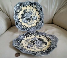 The Spode Archives British Flowers  Poppy Pattern 2 Porcelain Plates England