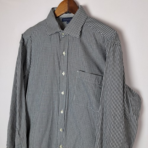 Tommy Hilfiger Dress Shirt Mens 16.5 34/35 Button Up Long Sleeve Flip Cuff Plaid - Picture 4 of 20
