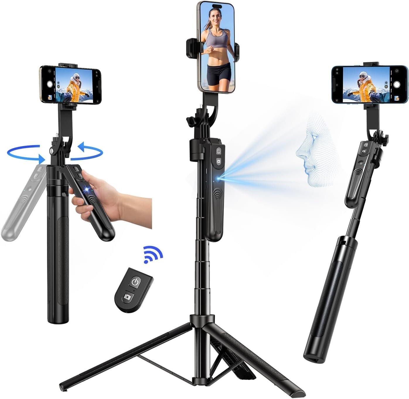 Yayusi Auto Face Tracking Tripod with 360° Rotation and 70.9