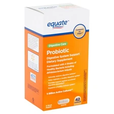 Equate Digestive Care Probiotic Capsules, 42 count+