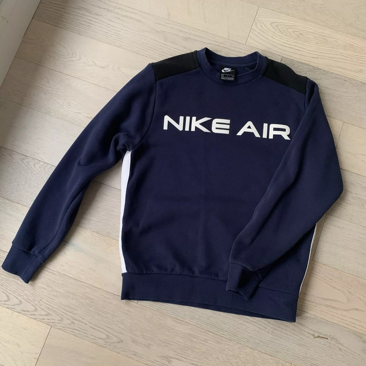 Nike Sweatshirt Mens Navy Blue Pullover Jumper Crew Neck size