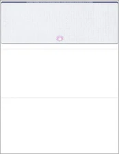 50 High Security Blank Check Stock Paper - Check on Top -  Blue Basketweave