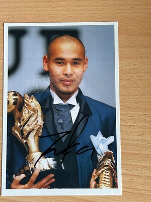Naohiro Takahara Japan WC 2002 Foto original signiert #S17855