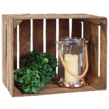 Holzkiste 50x41x31cm Obstkiste Weinkiste Beistelltisch Schuhregal Ablage Deko