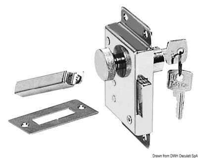 Osculati Schloß aus Messing verchromt links 20 mm