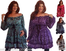 pick color & size mini tunic top ruffled ties bell sleeves smocked lacing 